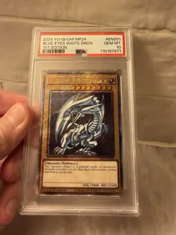 Yu-Gi-Oh! Blue Eyes White Dragon MP24-EN001 Quarter Century Secret Rare PSA 10 - Image 1