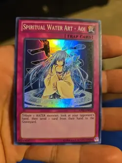 1x (NM) - Spiritual Water Art - Aoi - AP02-EN012 - Super Rare Unlimited YuGiOh - Image 1
