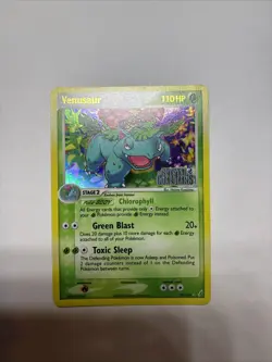 Pokemon TCG Venusaur EX Crystal Guardians Reverse Holo Card 28/100 Stamped - Image 2