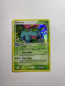 Pokemon TCG Venusaur EX Crystal Guardians Reverse Holo Card 28/100 Stamped - Image 3