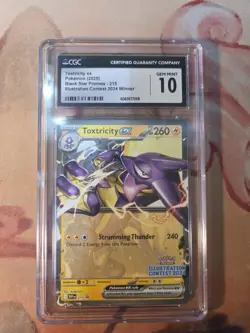 Toxtricity EX SVP 215 Illustration Contest 2024 Promo Pokemon Card CGC 10 Graded - Image 1