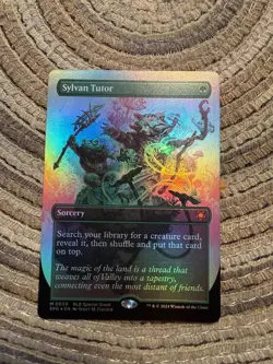 SYLVAN TUTOR FOIL BORDERLESS - Mythic - SPG Bloomburrow Special Guest MTG - Image 1