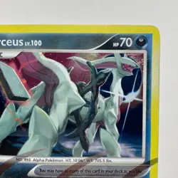 Pokemon TCG Card Arceus AR1 Vintage Holo Platinum Arceus 2009 Holographic MP - Image 4