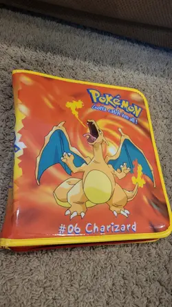 Vintage Pokemon Charizard #06 Vinyl Zipper Binder – 1998 – Nintendo - Rare - Image 1