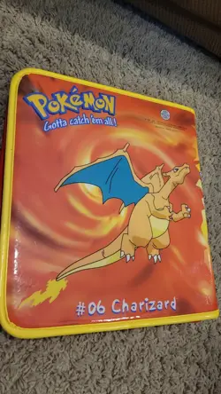 Vintage Pokemon Charizard #06 Vinyl Zipper Binder – 1998 – Nintendo - Rare - Image 2