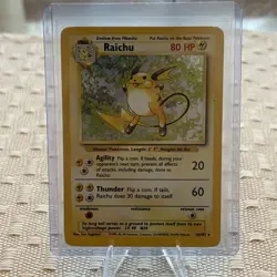 Raichu 14/102 Holo Pokemon Base Set 1995 Ken Sugimori - Image 1
