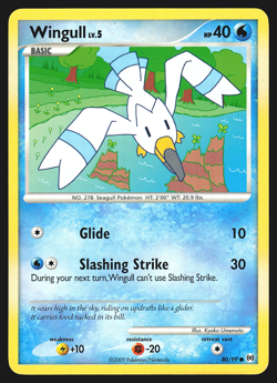 Wingull 80/99 Platinum Arceus Pokemon Card MP - Image 1