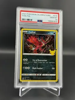 Yveltal Holo 019/025 2021 Pokemon Celebrations GEM PSA 10 - Image 1