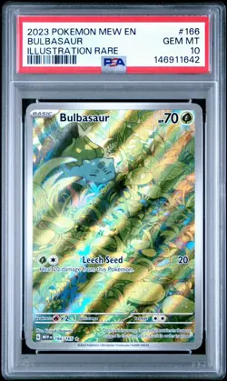 Pokemon Bulbasaur Illustration Rare Holo 166/165 151 PSA 10 - Image 1