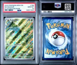 Pokemon Bulbasaur Illustration Rare Holo 166/165 151 PSA 10 - Image 2