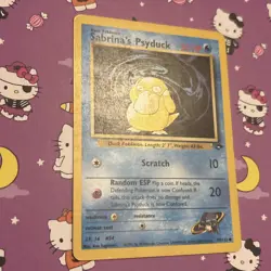 Pokemon TCG Sabrina's Psyduck Gym Challenge Unlimited 99/132 MP - Image 3