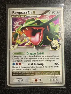 Pokemon TCG Rayquaza C LV.X #DP47 Diamond and Pearl Promos Holo Rare MP/HP 2009 - Image 1