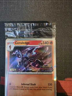 Pokemon TCG Phantasmal Flames - Sealed Staff Prerelease Promo Pack - Image 3