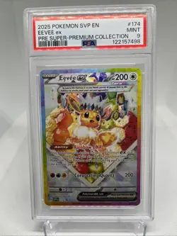PSA 9 - 2025 POKEMON SVP EN-SV BLACK STAR PROMO 174 EEVEE EX PRISMATIC EVOLUTION - Image 1