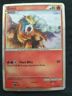 Entei HGSS20 Promo Pokemon HeartGold SoulSilver Holo - HP/DMG - Image 1