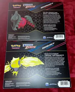 LOT Crown Zenith Regieleki V Regidrago V Pokemon Collector Boxes Sword & Shield - Image 2
