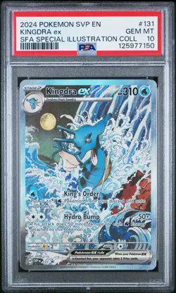 2024 POKEMON SVP EN-SV BLACK STAR PROMO #131 KINGDRA EX PSA 10 - Image 1