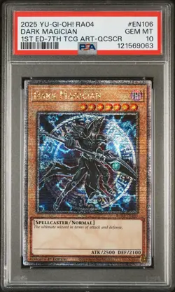 2025 YU-GI-OH! RA04-QUARTER CENTURY STAMPEDE #EN106 DARK MAGICIAN PSA 10 - Image 1