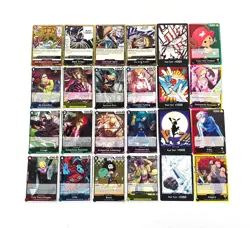 24 x One Piece TCG Card Collection - Rares, Events, Leaders & Don Cards - Mint - Image 1