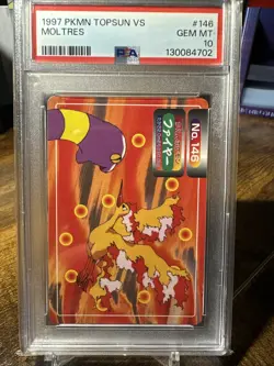 1997 Pokemon Topsun VS #146 Moltres PSA 10 - Image 1