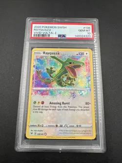 2020 POKEMON SWORD & SHIELD VIVID VOLTAGE #138 RAYQUAZA PSA 10 - Image 1