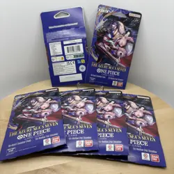 One Piece OP-14 Azure Sea' Seven Sleeved Booster Packs Lot of 6 Blisters NEW - Image 1