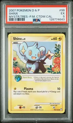 Pokemon Card Shinx 98/123 Countdown Calendar Snowflake Promo PSA 5 EX - Image 1