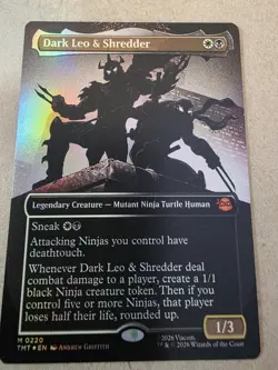 Dark Leo & Shredder - Foil (Borderless) Teenage Mutant Ninja Turtles - Mtg - Image 1