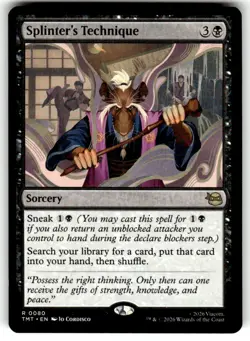 MTG TCG Splinter's Technique 0080 Rare TMNT Ninja Turtles Magic the Gathering NM - Image 1