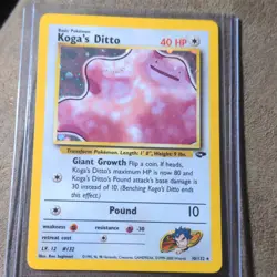 Pokemon TCG Koga's Ditto Gym Challenge Holo Rare 10/132 40 HP English - Image 1