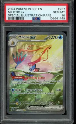 PSA 10 Milotic ex SIR Surging Sparks 237/191 Sv08 SV SSP EN 2024 Pokemon - Image 1