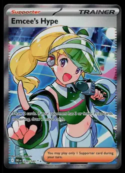Emcee's Hype 220/182 - Pokemon Destined Rivals - Ultra Rare (NM) - Image 1