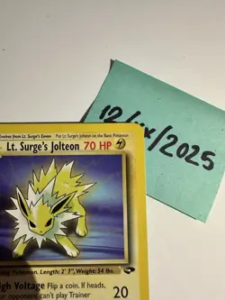 Lt. Surge's Jolteon 28/132, Gym Challenge, Pokemon TCG, Unlimited 2000, WOTC, NM - Image 3