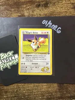 Lt. Surge's Eevee - 51/132, Gym Challenge, Pokemon TCG, WOTC, 2000, Uncommon, NM - Image 3