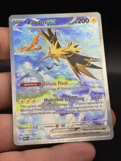 Pokemon Zapdos 202/165 Scarlet Violet 151 ENGLISH Special Illustration Rare FD3 - Image 2
