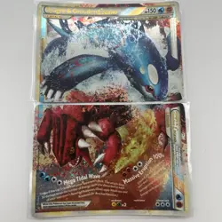 Pokemon Kyogre & Groudon Legend Set 87 88 Holo HGSS Undaunted Light Ring Ding - Image 1