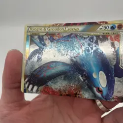 Pokemon Kyogre & Groudon Legend Set 87 88 Holo HGSS Undaunted Light Ring Ding - Image 3
