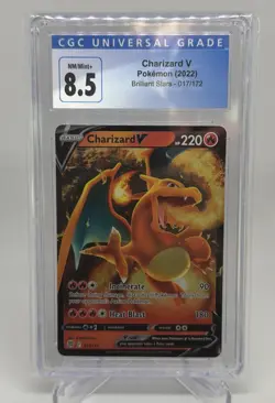 Charizard V Pokemon 2022 Brilliant Stars 017/172 CGC 8.5 - Image 1