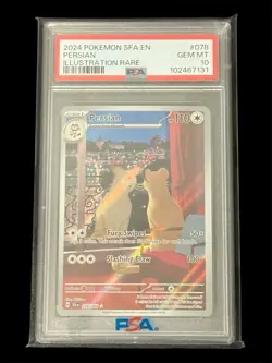 PSA 10 Persian 078/064 Pokemon Scarlet Violet Shrouded Fable Illustration Rare - Image 1