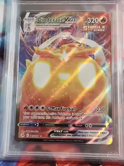 2021 Pokemon SWSH Fall Art Cinderrace VMAX Fusion Strike #045 PSA 10 - Image 3