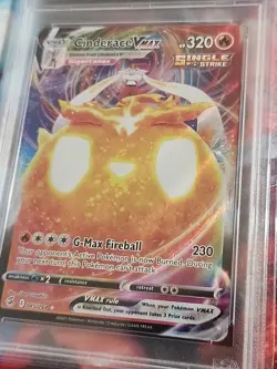 2021 Pokemon SWSH Fall Art Cinderrace VMAX Fusion Strike #045 PSA 10 - Image 5