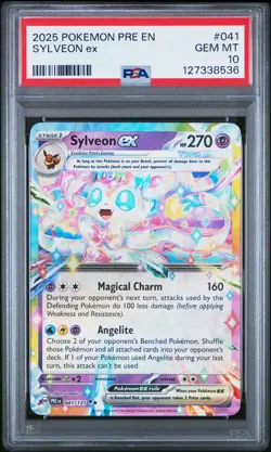 2025 POKEMON PRE EN-PRISMATIC EVOLUTIONS #041 SYLVEON EX PSA 10 - Image 1