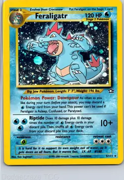 Feraligatr 5/111 Holo Rare Neo Genesis Pokemon MP - Image 1