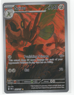 Scizor 205/197 Illustration Rare Holo Pokemon Scarlet & Violet Obsidian Flames - Image 1