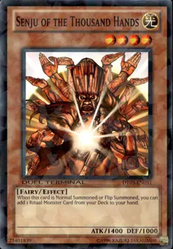 Senju of the Ten Thousand Hands Duel Terminal Rare DT05-EN051 Yu-Gi-Oh! - Image 1