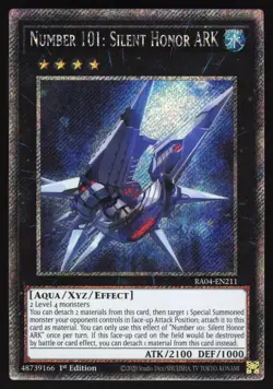 Number 101: Silent Honor ARK - RA04-EN211 - Platinum Secret Rare - Yugioh - Image 1