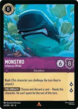 Monstro - Infamous Whale 64/204 Near Mint - Reign of Jafar Disney Lorcana - Image 1