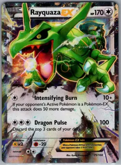Rayquaza EX 75/108 XY - Roaring Skies - Pokemon Card - NM - Image 1
