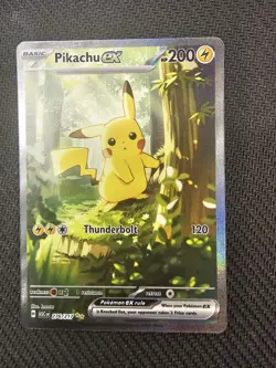 Pokemon Pikachu EX 276/217 Basic Ascended Heroes Full Art Holo Card *PACK FRESH* - Image 1