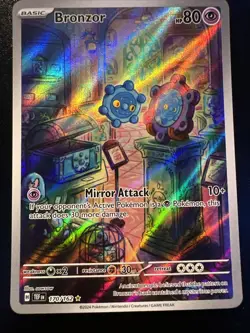 Pokemon TCG Bronzor Holo Card SV05: Temporal Forces 170/162 - Image 1